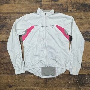 Pearl Izumi Women White Pink Cycling Jacket Lightweight Breathable‎ Outdoor M